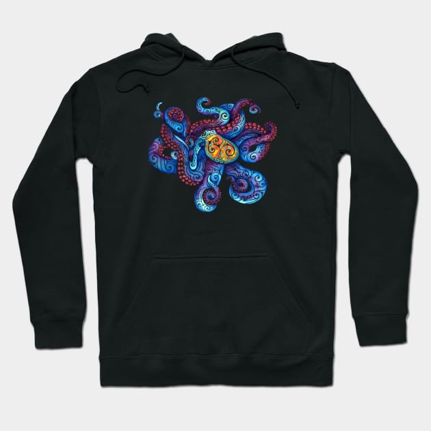 Swirly Octopus Hoodie by VectorInk